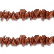 Abalorios chips Glitter marrón ladrillo terracota