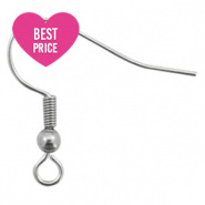 Fornituras Acero Inox pendientes de gancho Plateado vieja