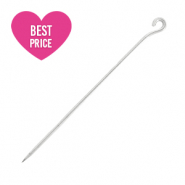 Fornituras acero inox bast&oacute;n con anilla 35mm Plateado