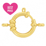 Fornituras Acero Inox reasa marinera 12mm con anillas Dorado