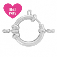 Fornituras Acero Inox reasa marinera 10mm con anillas Plateado