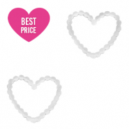 Colgantes/entrepieza Acero Inox corazón Plateado