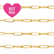 Fornituras Acero Inox cadena eslabón jasseron Dorado