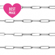 Fornituras Acero Inox cadena eslabón jasseron Plateado