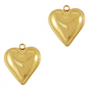 Colgantes Acero Inox coraz&oacute;n Oro