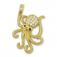 Metal TQ lat&oacute;n colgante pulpo Dorado