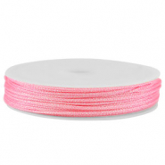 Hilo macram&eacute; trenzado 1mm Rosado met&aacute;lico