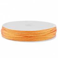 Hilo macram&eacute; trenzado 1mm Naranja met&aacute;lico