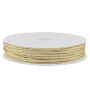 Hilo macram&eacute; trenzado 1mm Dorado claro met&aacute;lico