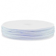 Hilo macram&eacute; trenzado 0,8mm Azul claro-violeta met&aacute;lico