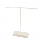 Expositor de joyería para pendientes Natural-opaco blancuzco