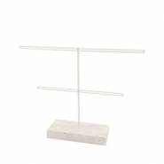 Expositor de joyería para pendientes Natural-opaco blancuzco