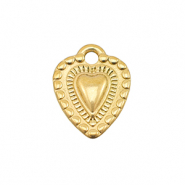 Colgantes Acero Inox coraz&oacute;n Dorado