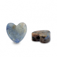 Piedras Naturales abalorios Cuarzo corazón Azul oscuro