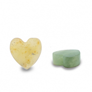 Piedras Naturales abalorios Cuarzo corazón Verde turquesa multicolor