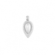 Colgantes Acero Inox gota Plateado
