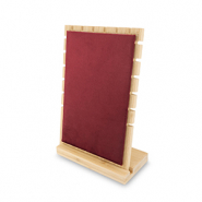 Expositor de joyería para collares Natural-burdeos