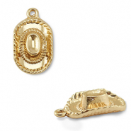 Colgantes metálicos sombrero vaquero Dorado