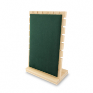 Expositor de joyería para collares Natural-verde oscuro