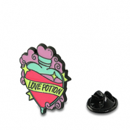 Pins "Love potion" Lila rosa-magenta-verde claro