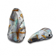 Perlas de agua dulce forma irregular Gris oscuro-marrón