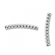 Abalorios Acero Inox tubo Plateado