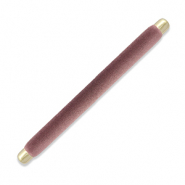 Expositor de joyer&iacute;a almohadilla terciopelo para anillos P&uacute;rpura malva-dorado