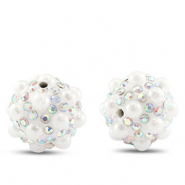 Abalorios bohemios redondos Blanco