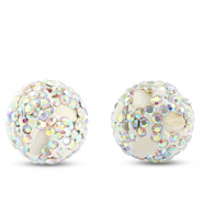 Abalorios bohemios redondos Blanco