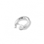 Broches con perla Plata-blanco