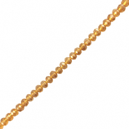 Abalorios faceteados disco 8x6mm Marr&oacute;n