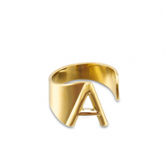 Anillos Acero Inox letra A Dorado