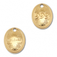 BY31&reg; Colgante Acero Inox n&uacute;meros angelicales 999 / release Dorado