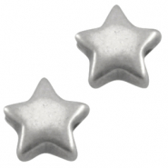 Abalorios met&aacute;licos DQ estrella 6mm Plata vieja (sin n&iacute;quel)