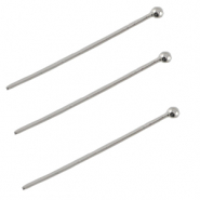 Bastón con bola metálico DQ 25mm Plata vieja (sin níquel)