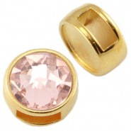 Correderas metálicas DQ para SS34 base plana y cabuchón 7mm Dorado (sin níquel)