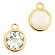 Engaste metálico DQ 1 anilla para cabuchón 7mm y SS34 base plana Dorado (sin níquel)