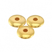 Abalorios metálicos DQ 4x1.5mm oro (sin níquel)