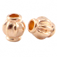 Abalorios met&aacute;licos DQ 4x3.5mm Oro rosado (sin n&iacute;quel)