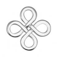 Colgantes/entrepiezas met&aacute;licos DQ infinito cuadrado Plata vieja (sin n&iacute;quel)