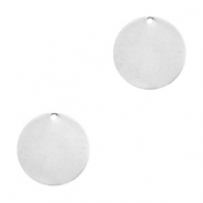 Colgante met&aacute;lico Designer Quality para ImpressArt redondo 12mm Plata vieja (sin n&iacute;quel)