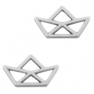 Colgantes met&aacute;licos DQ entrepieza bote Plata vieja (sin n&iacute;quel)