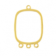 Colgantes met&aacute;licos DQ entrepieza con 3 ojos Dorado (sin n&iacute;quel)