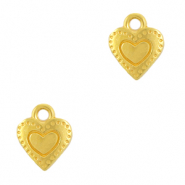 Colgantes met&aacute;licos DQ coraz&oacute;n Dorado (sin n&iacute;quel)