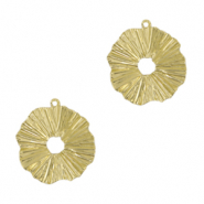 Colgantes metálicos DQ irregular 18mm Dorado (sin níquel)