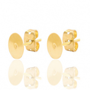 Fornituras DQ met&aacute;licas pendiente base 6mm Dorado (sin n&iacute;quel)