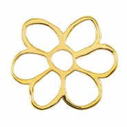 Colgantes met&aacute;licos DQ colgante / entrepieza flor Dorado (sin n&iacute;quel)