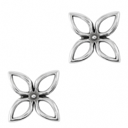 Colgantes met&aacute;licos DQ colgante / entrepieza flor Plata vieja (sin n&iacute;quel)