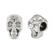 Abalorios metálicos DQ calavera Plata vieja (sin níquel)