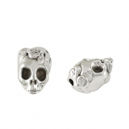 Abalorios metálicos DQ calavera Plata vieja (sin níquel)